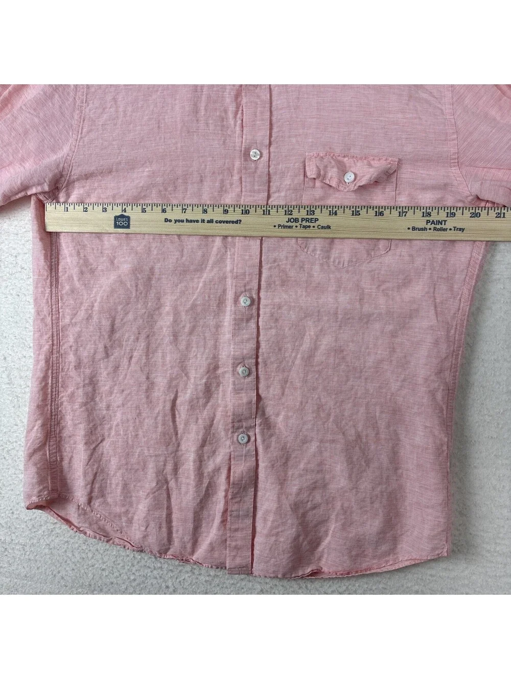 J.Crew Mens Slim Fit Baird McNutt Irish Linen Button Down Shirt Pink Mens Large